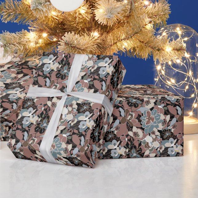 Magnolia Floral Pattern  Wrapping Paper (Holidays)