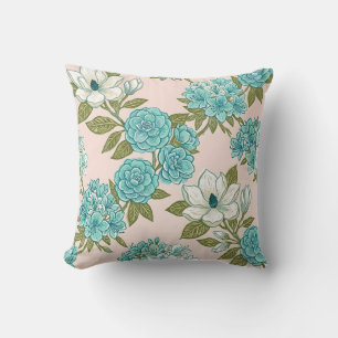 Magnolia Floral Throw Pillow