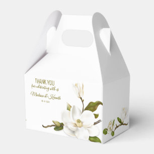 Magnolia Floral Wedding Favor Box