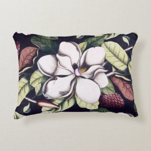 Magnolia Flower Accent Pillow