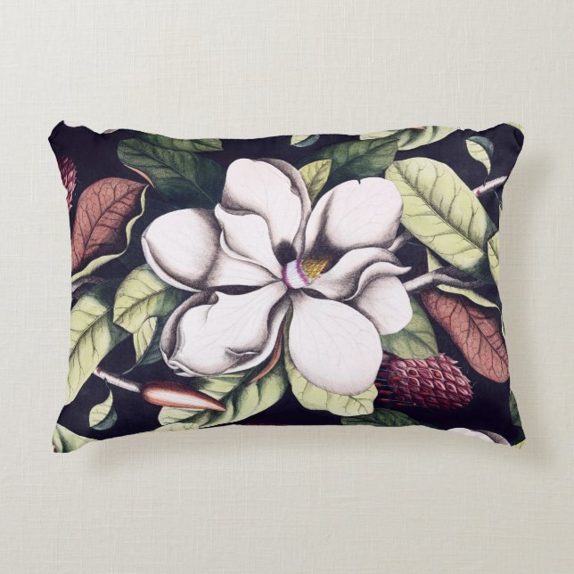 Magnolia Flower  Accent Pillow (Front)