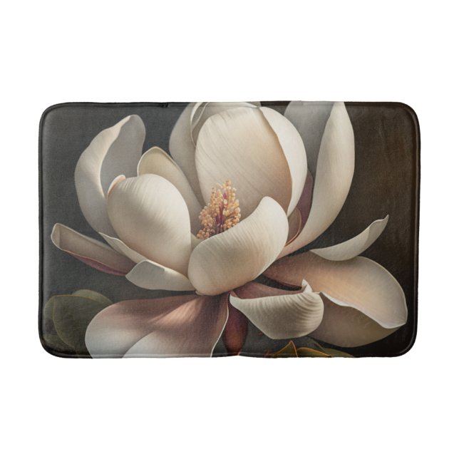 Magnolia Flower  Bath Mat (Front)