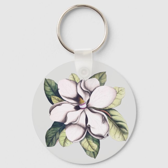 Magnolia Flower Keychain (Front)