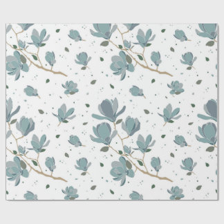 Magnolia flower pattern wrapping paper