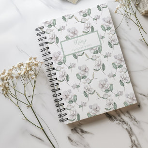 Magnolia Flower Personalized Journal Notebook