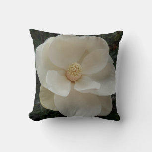 Magnolia Flower Throw Pillow