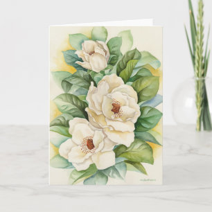 Magnolia Flower Watercolor Art - Multi Card