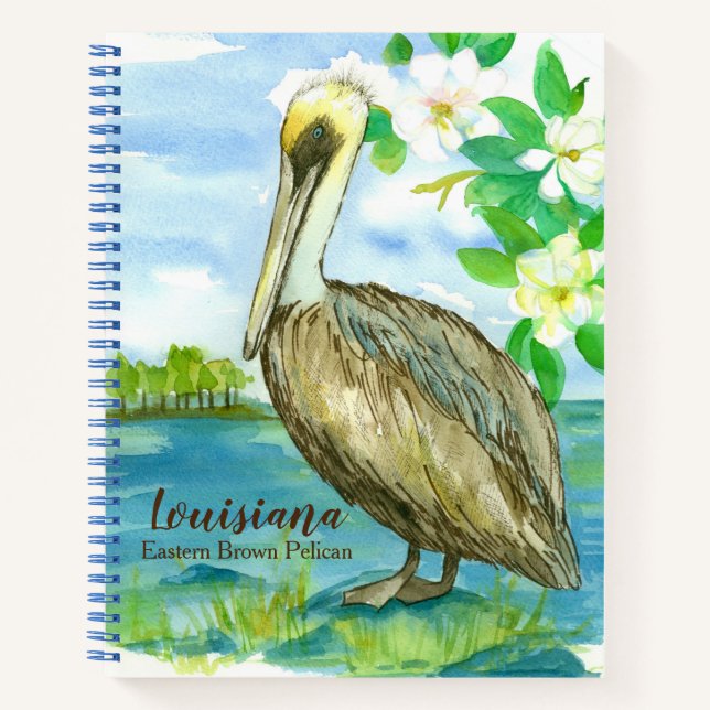 Magnolia Flowers Blue Lake Pelican Journal (Front)