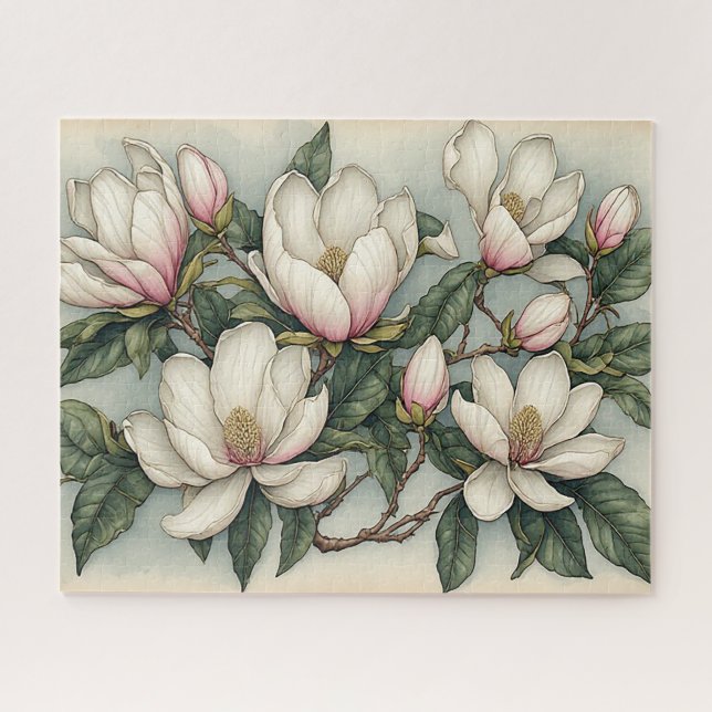 Magnolia Flowers Jigsaw Puzzle (Horizontal)