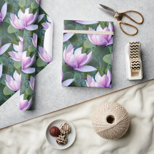 Magnolia Flowers Pattern  Wrapping Paper (Crafts)