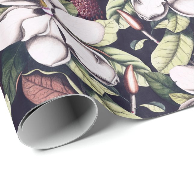 Magnolia Flowers Pattern  Wrapping Paper (Roll Corner)