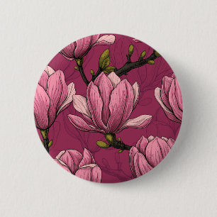Magnolia garden 2 inch round button