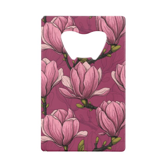 Magnolia garden credit card bottle opener (Front)