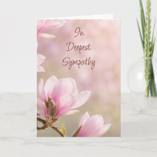 Magnolia Garden Flower Floral Pink, Sympathy Card