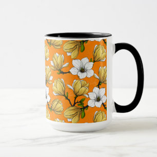 Magnolia garden in yellow mug