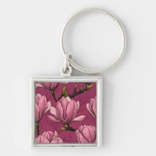 Magnolia garden keychain