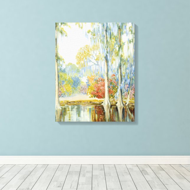 Magnolia Gardens | Alfred Hutty Canvas Print (Insitu(Wood Floor))