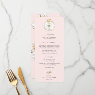 Magnolia Gold Table Setting Wedding Menu