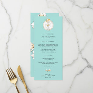 Magnolia Gold Table Setting Wedding Menu