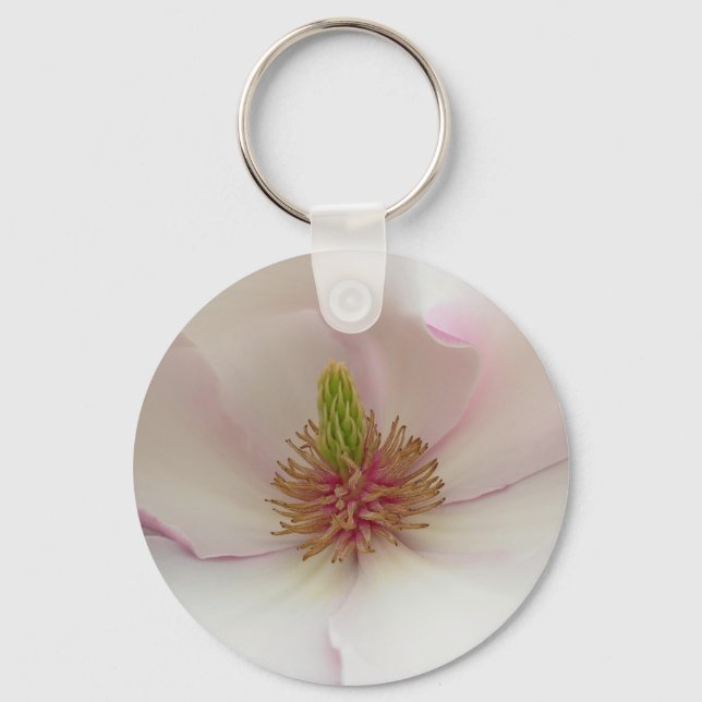 Magnolia Keychain Beautiful Flower Key Chain (Front)