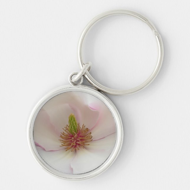 Magnolia Keychain Beautiful Flower Key Chain (Front)