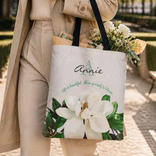 Magnolia Life is Beautiful Tote Bag