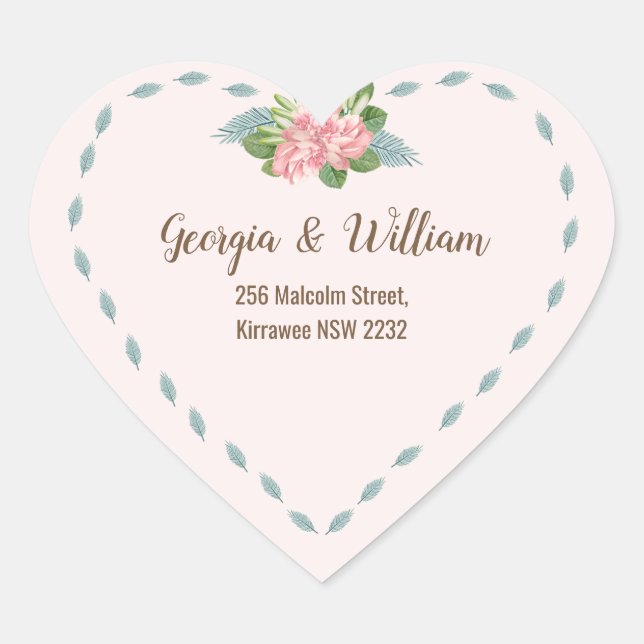 Magnolia Lilies Bouquet Return Address Sticker B (Front)