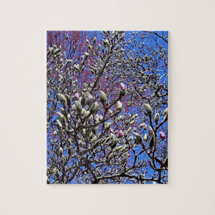 Magnolia, Mass of Buds Jigsaw Puzzle