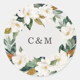 Magnolia Monogram Sticker Tag