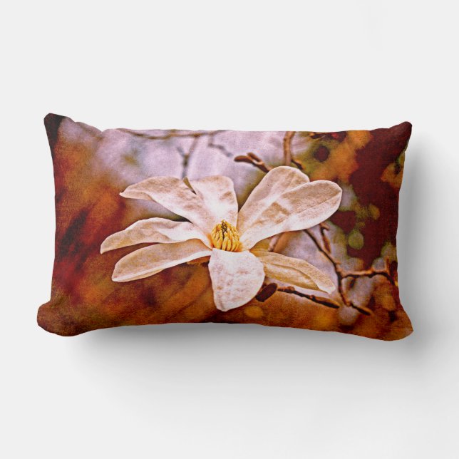 Magnolia Mood Lumbar Pillow (Front)