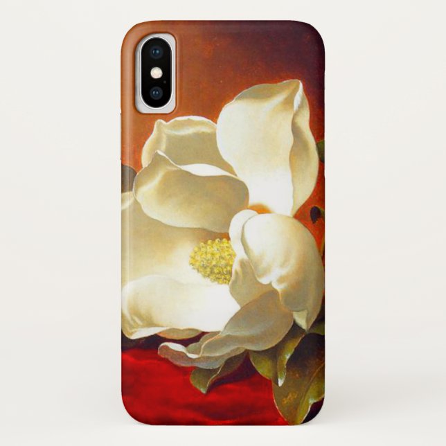 Magnolia on Red Velvet Martin Johnson Heade Case-Mate iPhone Case (Back)