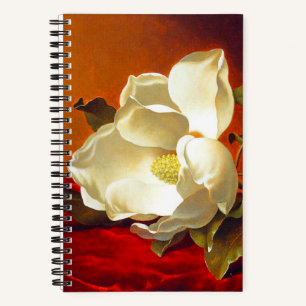 Magnolia on Red Velvet Martin Johnson Heade Notebook