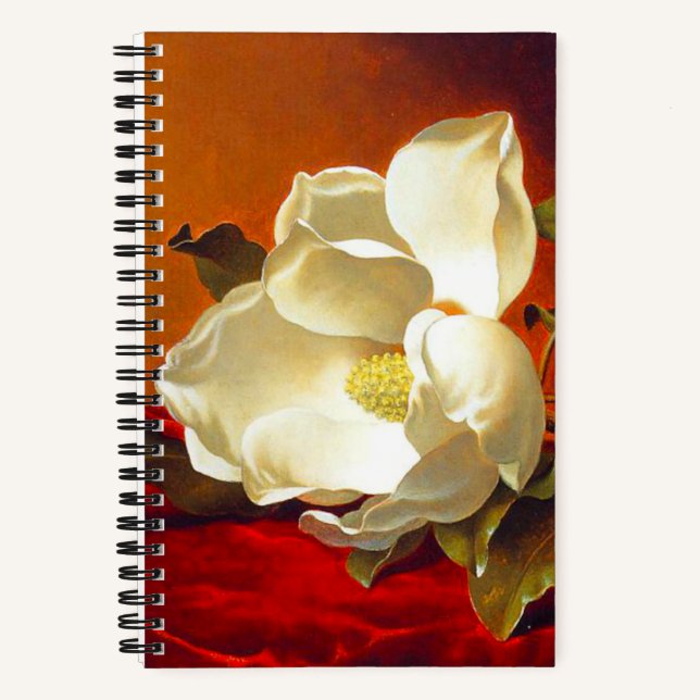 Magnolia on Red Velvet Martin Johnson Heade Notebook (Front)