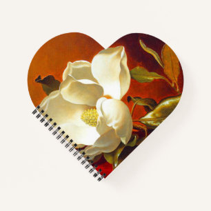 Magnolia on Red Velvet Martin Johnson Heade Notebook