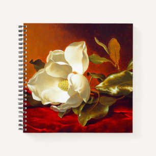 Magnolia on Red Velvet Martin Johnson Heade Notebook