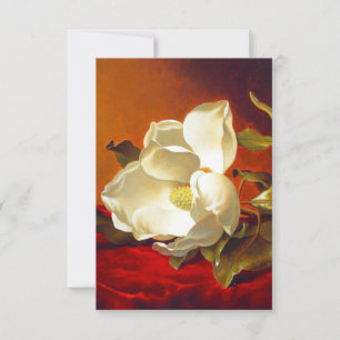 Magnolia on Red Velvet Martin Johnson Heade RSVP Card