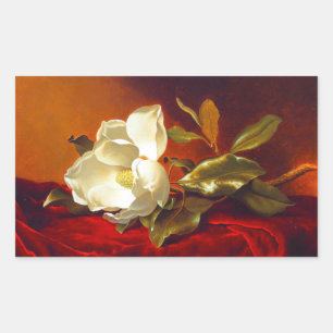Magnolia on Red Velvet Martin Johnson Heade Sticker