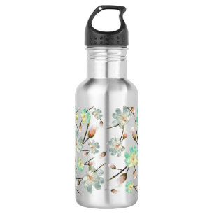 Magnolia Pattern Water Bottle