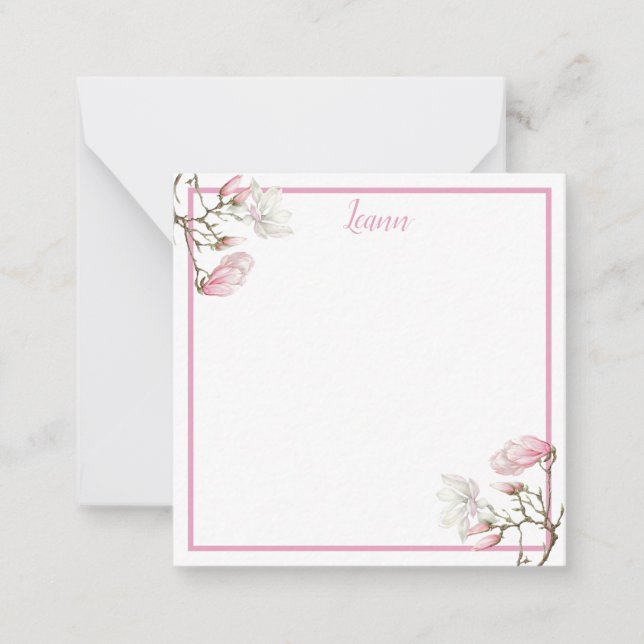 Magnolia Personalized Note Card (Front)