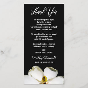 Magnolia Petals Sympathy Thank You Card