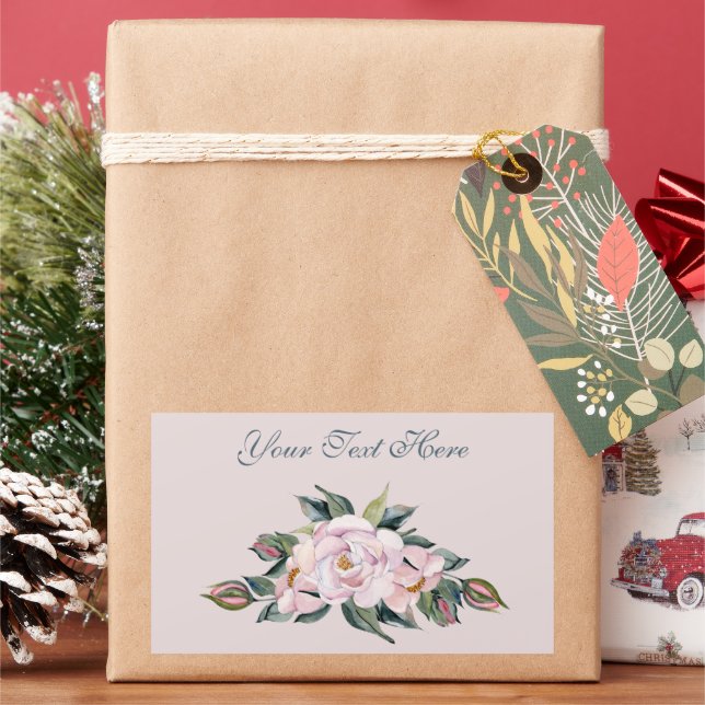 Magnolia Pink Flowers in Full Bloom Sticker (Holiday)