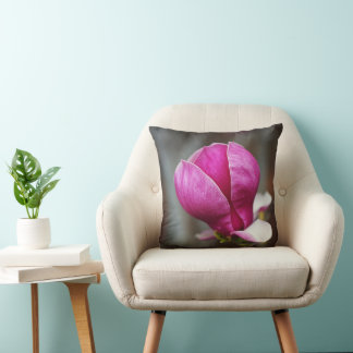 Magnolia Pink Full Bloom Throw Pillow