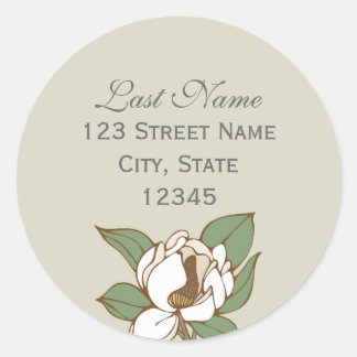 Magnolia Return Address Sticker