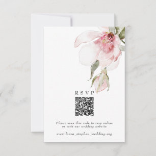 Magnolia RSVP Online QR Code Mariage Carte de site