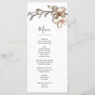 Magnolia Sculptural 3D Flower Menu