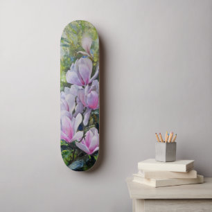 Magnolia Serenity – Floral Art by Lukian Skateboard