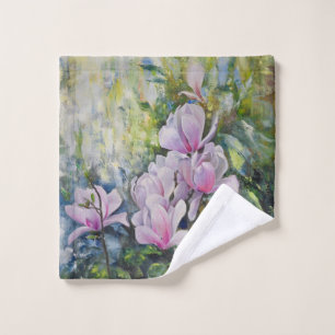 Magnolia Serenity – Floral Art by Lukian Wash Cloth