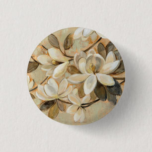 Magnolia Simplicity Cream 1 Inch Round Button