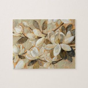 Magnolia Simplicity Cream Jigsaw Puzzle