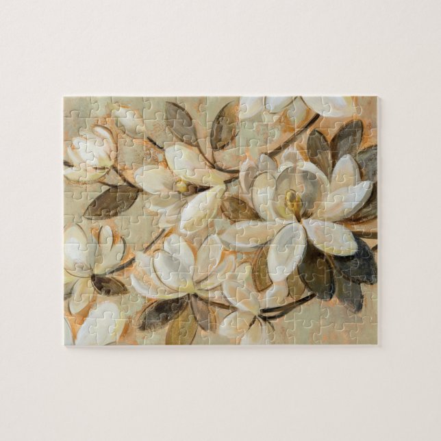 Magnolia Simplicity Cream Jigsaw Puzzle (Horizontal)